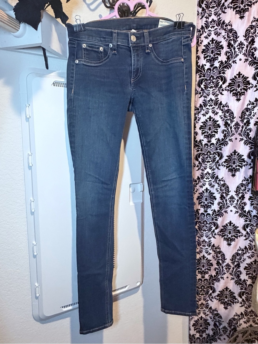 rag & bone Women's Dark Blue Skinny Jeans